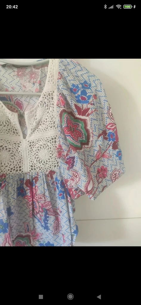 Top chemisier floral bordado M da Zara – photo 4